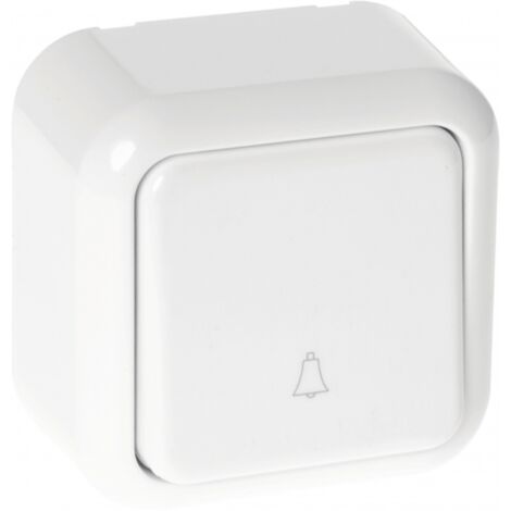 Pulsador timbre  ancient blanco 6x6x3 cm
