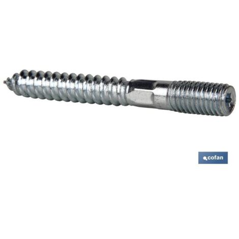 esparrago doble rosca cincado huella torx m6x60   caja 100 unid.