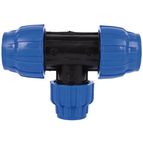 COFAN te 90° reducida pp pn16 32 x 25 x 32   caja 10 unid. , T reducida al centro para tuberías de polietileno (PE). Adecuada para trabajar en sistemas de conducción de agua con un