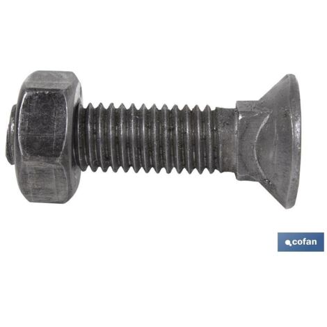 COFAN din-608/934  c-6.8  m-14x60 pulido   caja 50 unid. , Tornillo de arado DIN 608 de cabeza avellanada y cuello cuadrado especial para el montaje de rejas de arado. Se trata de