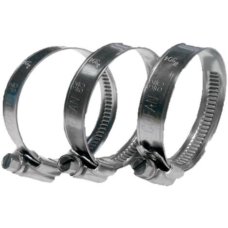 Pack 25 abrazaderas inox A-2 banda 12mm 140-160 (1/2)