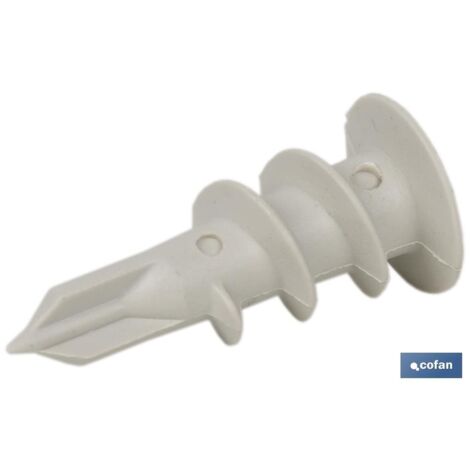 COFAN taco nylon 15x33 para placas   caja 100 unid. , Tacos de nylon destinados para fijaciones en paneles de cartón yeso. Adecuados para la fijación de cuadros, apliques, evaporad