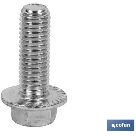 TORNILLO CABEZA HEXAGONAL CON BASE RANURADA DIN 6921 ACABADO ZINCADO C-8.8  M-12 X 45 Z