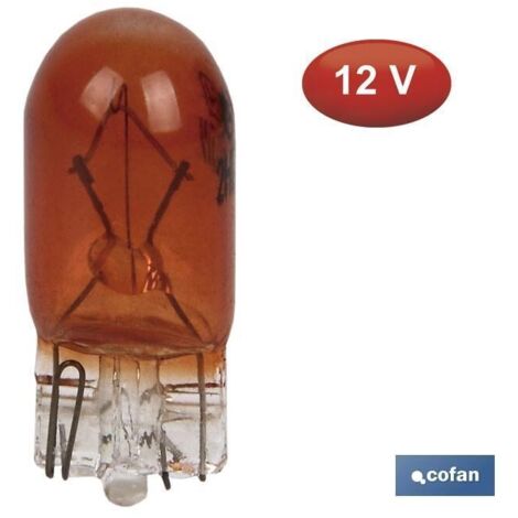 Lámpara W5W 12V Ámbar para Coche, Moto y Tractor