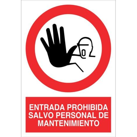 Señal de prohibición poliestireno 210x148mm - Entrada prohibida