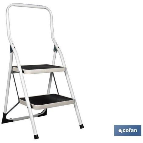 ESCALERA DOMÉSTICA ACERO 2 PELDAÑOS ALTURA 46 CM