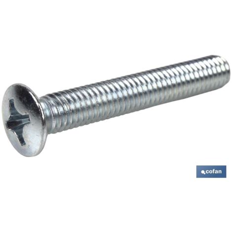 TORNILLO DIN 966 ZINCADO CABEZA GOTA DE SEBO CON MORTAJA DE ESTRELLA C-6 M-6 X 12 Z (1/3)