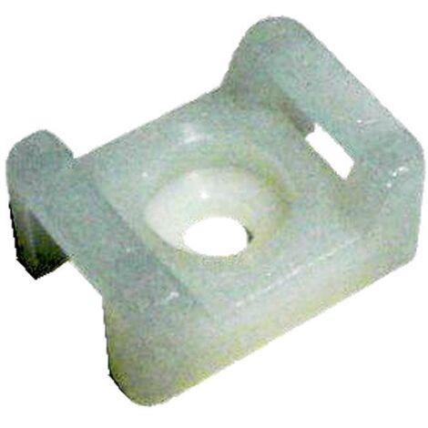 COFAN base bridas atornillable 5mm.   caja 100 unid. , Con agujero de 3mm y 6 mm. Rapidez de colocación y máxima eficiencia de sujeción.