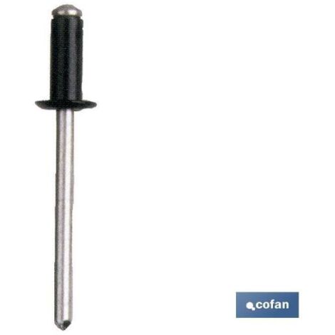 COFAN remache aluminio normal negro 4 x 16 mm   caja 500 unid.