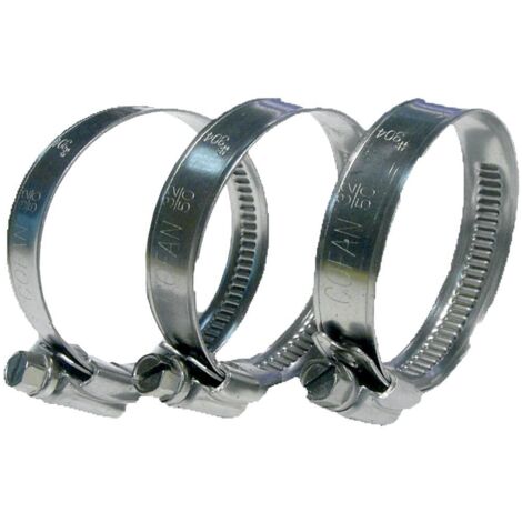 COFAN abrazadera inox a-2 banda 9mm 60-80 caja 50 unid. , ABRAZADERAS METÁLICAS INOX A-2 - Contienen enganche de rosca incorporado, no contienen cantos ni rebabas. Fleje de acer