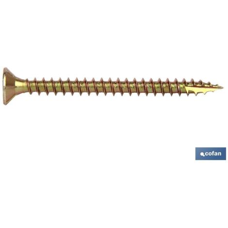TORNILLO DIN-7505A PARA AGLOMERADO (ROSCA MADERA) CABEZA AVELLANADA TORX (T-30) M-6x60
