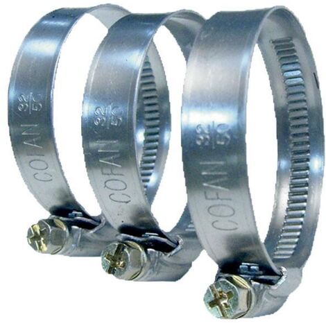 COFAN abrazadera metálica banda 12mm 30-45   caja 100 unid. , ABRAZADERAS METÁLICAS: Contienen enganche de rosca incorporado, no contienen cantos ni rebabas. Anchura de banda en 12