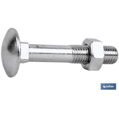 Pack 50 tornillos carrocero DIN 603/934 M-10X30 Z de acero