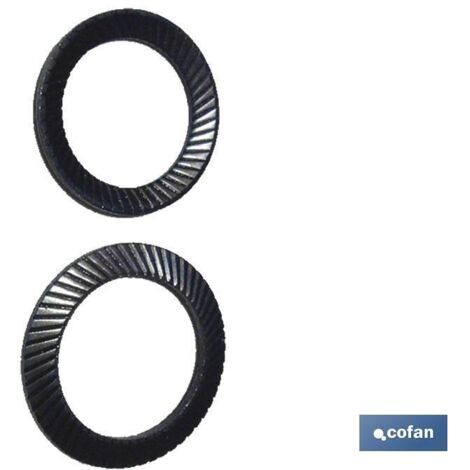 COFAN arandela a.e.t conica estriada m-6 caja 250 unid. , Arandela Cónica Estriada Tipo AET
