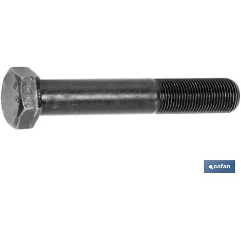 COFAN din 931 c-8.8 unf 7/8 x 90 n   caja 5 unid. , Tornillo cabeza hexagonal SAE (UNF-UNS) DIN-931, 1/2 rosca parcial, clase 8.8, color negro. Medidas desde 1/4 hasta 1.