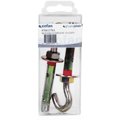 COFAN bl 1 units hook 6/8x45   caja 10 unid. , Anclajes Metálicos con Gancho 6.8 Blíster Estándar