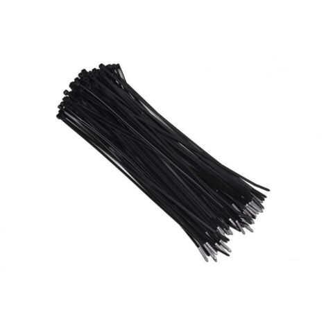 COFAN bridas nylon negro 4,8 x 300 mm   caja 100 unid. , Bridas de nylon 100% calidad 6.6. con cabeza reforzada para evitar rotura. Sistema rápido y seguro de fijación de tubos u o