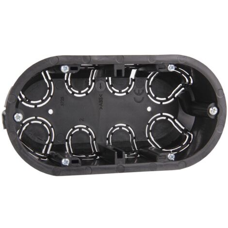 CAJA DOBLE EMPOTRAR MECANISMOS 140X68X46 4 ENTRADAS TUBO