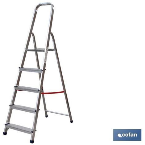 Escalera de aluminio 3 peldaños con altura útil de 0,65 m (1/3)