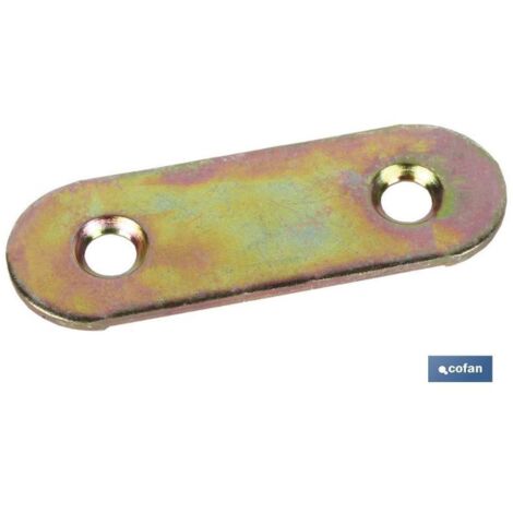 COFAN placa de unión 35 x 15 mm caja 40 unid. , Placa metálica destinada para la unión de 2 paneles.Fabricada en acero zincado de alta calidad.Asegura una unión entre dos paneles