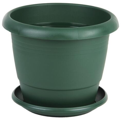 maceta verde modelo gardenia 25x20.5+ plato21cm   caja 12 unid.