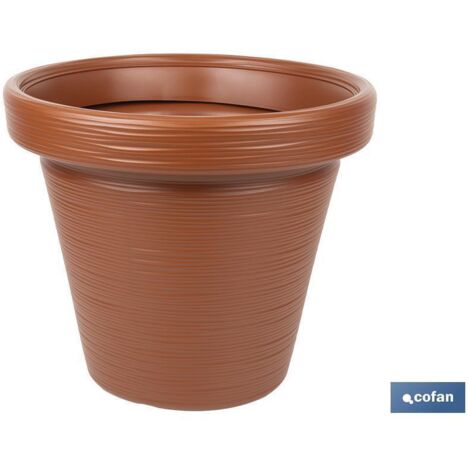 maceta rayada color terracota pe ø 550 x 479 mm 66 l   caja 4 unid. (1/5)
