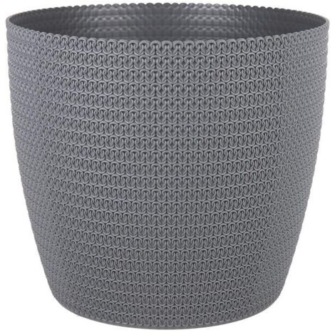 maceta o macetero trenzada color gris oscuro pp ø 255 x 221 mm 8,5 l caja 5 unid. (1/5)