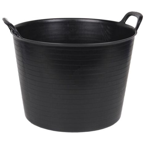 capazo   negro  reciclado  42 l   48.5 x 45 x 38 cm   caja 6 unid.