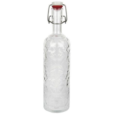 Pack 6 botellas de vidrio transparente con cierre de estribo 1 L (1/5)