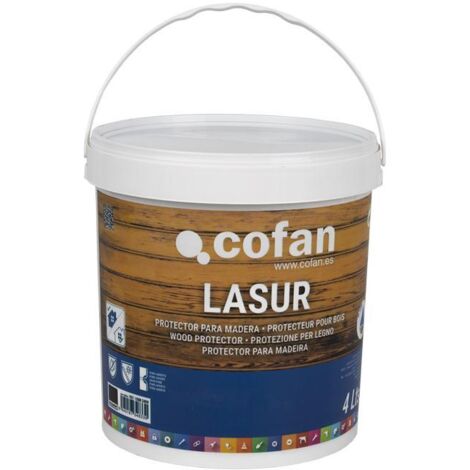 COFAN lasur protector al agua para madera mate palisandro 4 l