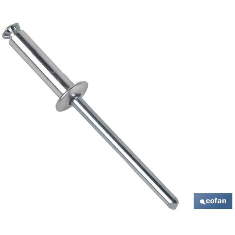 Pack 100 remaches de flor 4,8 x 55 mm para materiales blandos (1/3)