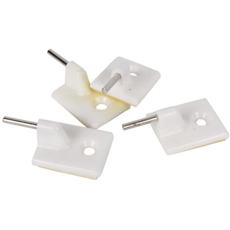 COFAN bl 4 uds soporte de cortinas marrón caja 12 unid. , Soporte Cortinas en color blanco y marrón envasado en blíster.