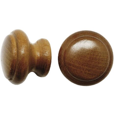 COFAN 2 uds pomo pino 25mm caja 12 unid. , Pomos de madera para cajones y armarios.