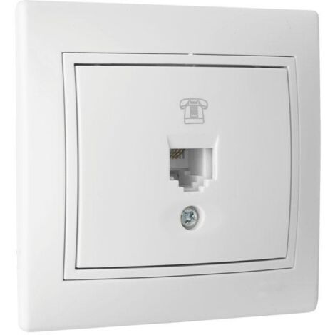 COFAN base telefono empotrar blanca modelo pacific , Mecanismo base para teléfono RJ11 de empotrar en color blanco. Compatible con todas las cajas de conexiones. Modelo Pacific. (1/3)