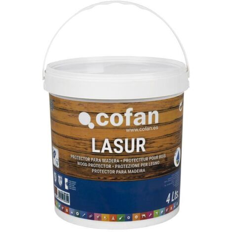 Lasur protector al agua para madera mate teca 4 L