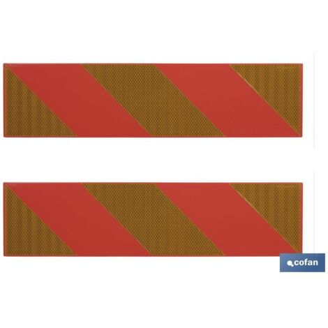 COFAN conjunto 2 placas de remolque aluminio 56,5x14 , Placa V-06 para remolques- Material ABS o Aluminio 560X140 mm