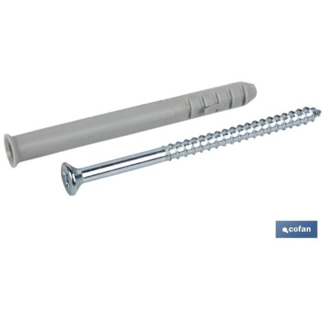 TACO LARGO DE GOLPE CON TORNILLO POZIDRIVE Ø10 X 100 MM