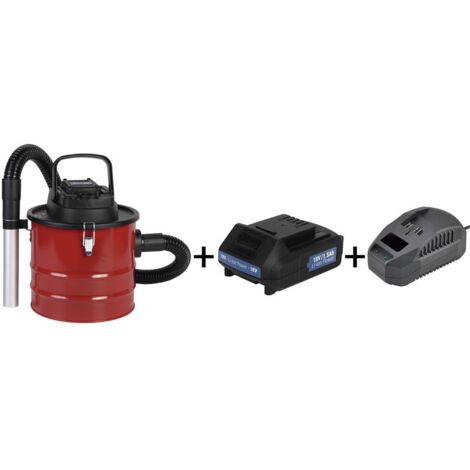 PACK DE ASPIRADOR DE CENIZAS, BATERÍA 1.5 AH Y CARGADOR
