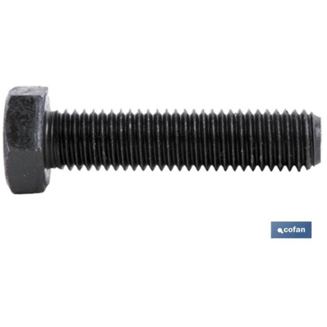 TORNILLOS CABEZA HEXAGONAL ROSCA TOTAL DIN-933 C-10.9 M-18 X 35 ACABADO NEGRO