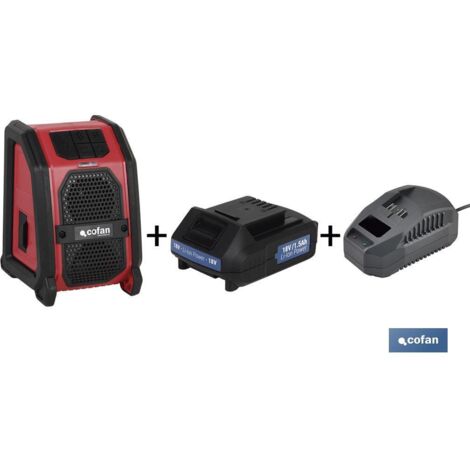 PACK DE ALTAVOZ BLUETOOTH, BATERIA 1.5AH Y CARGADOR