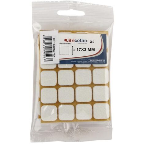 BL 2x20 UDS FIELTRO CUADRADO  MARRÓN 17X17X3MM