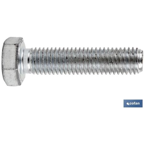TORNILLOS CABEZA HEXAGONAL ROSCA TOTAL DIN-933 C-10.9 M-20 X 90 ACABADO ZINCADO