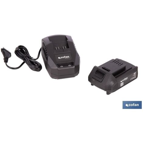 Pack cargador 20 V 2.4 A y batería Li-ion 20 V 2.0 Ah
