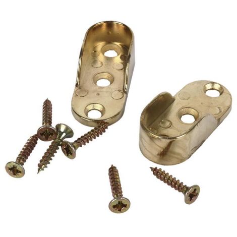 COFAN bl 2 uds soporte barra armario niquelado   caja 10 unid.