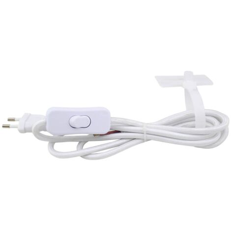 Cable textil 1.5M (2x0.75mm) clavija + interruptor Blanco GSC 001102961 (1/2)