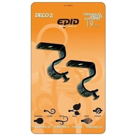 Soporte Barra Cortina 19Mm Techo Metal Ne Deco 2 Epid 2 Pz