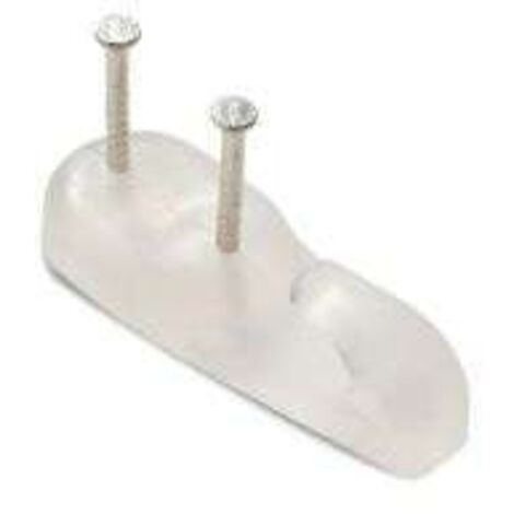 Soporte de Cuadros Transparente con 2 Clavos - 11 mm x 30 mm (1/2)