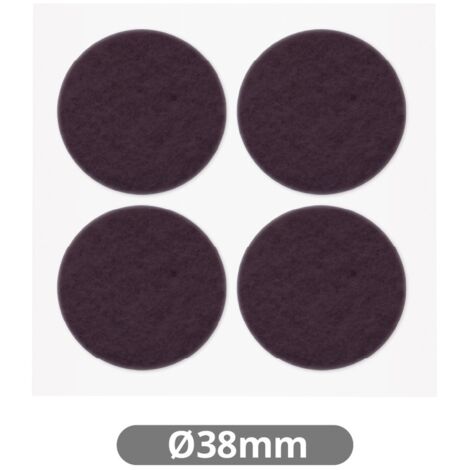 Set 4 fieltros adhesivos redondos Ø38mm Marron GSC 003802762 (1/3)