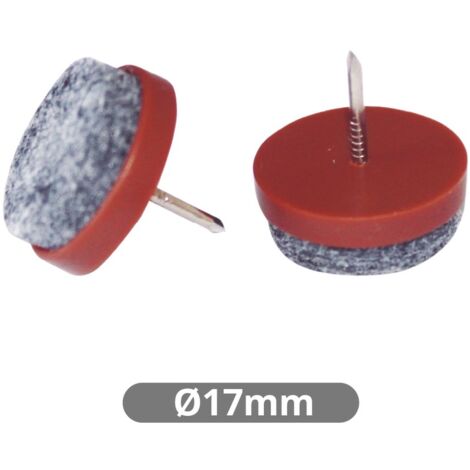 Set  8 fieltros redondos con clavo Ø17mm Marron GSC 003802780 (1/3)