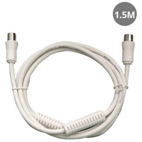 Prolongador coaxial Macho a Hembra Blanco / 1.5M + filtro GSC 002601350 (1/2)